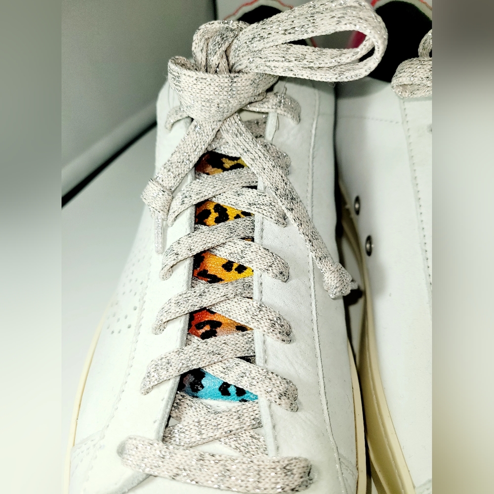 NWOT-❤️-P448-Ladies John Peakary Leather Sneakers-Sold at Dillards - Picture 8 of 16